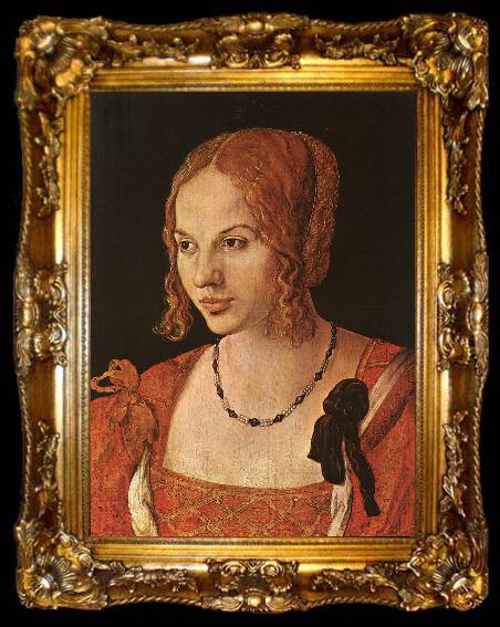 framed  Albrecht Durer Portrait of a Young Venetian Lady, ta009-2